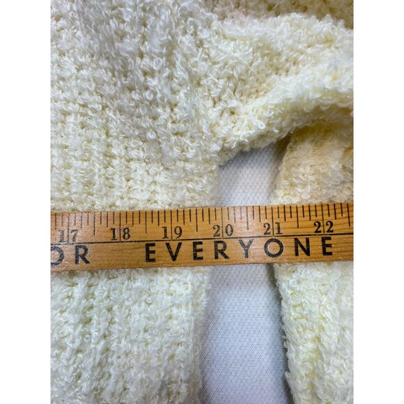 Vintage HRS Women's Open Front Cardigan Acrylic Sweater Knit Soft Size M Ivory - Picture 7 of 11